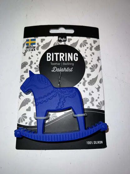Bitring dalahäst Leksandsblå - Bitring