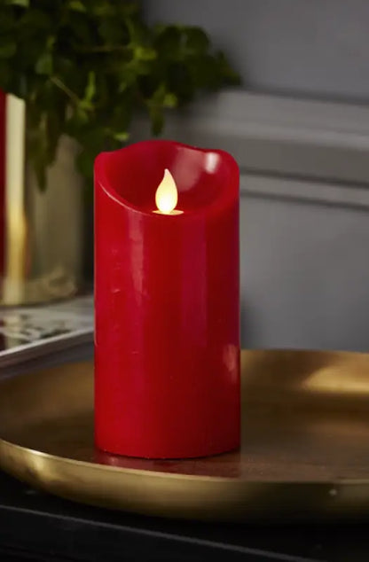 Blockljus LED med twinkle 15cm röd - Led