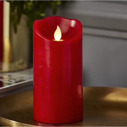 Blockljus LED med twinkle 15cm röd - Led