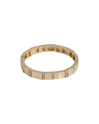 Brick elastic line crystal brace g/clear - Armband