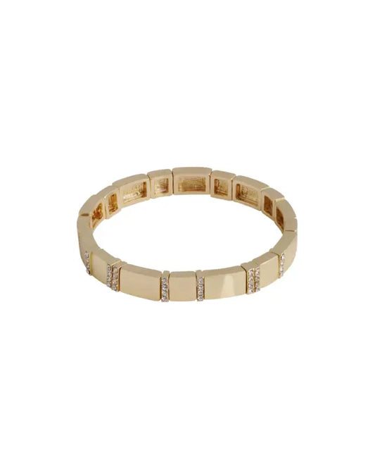 Brick elastic line crystal brace g/clear - Armband