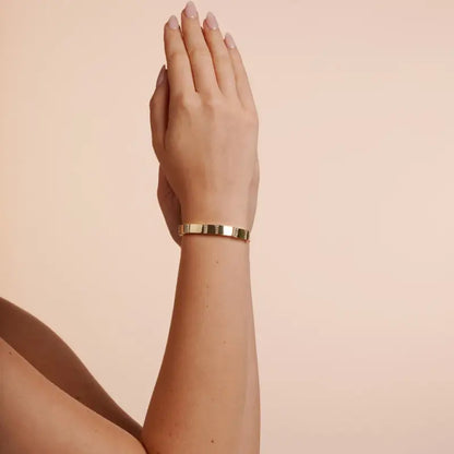 Brick elastic line crystal brace g/clear - Armband