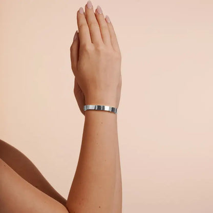 Brick elastic line crystal brace s/clear - Armband