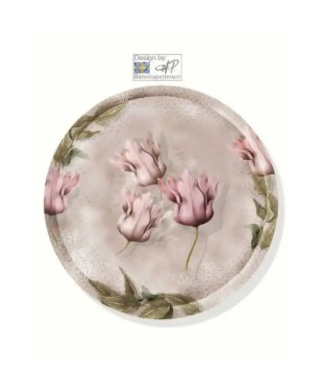 Bricka Rund Tulpaner 38 cm - Bricka