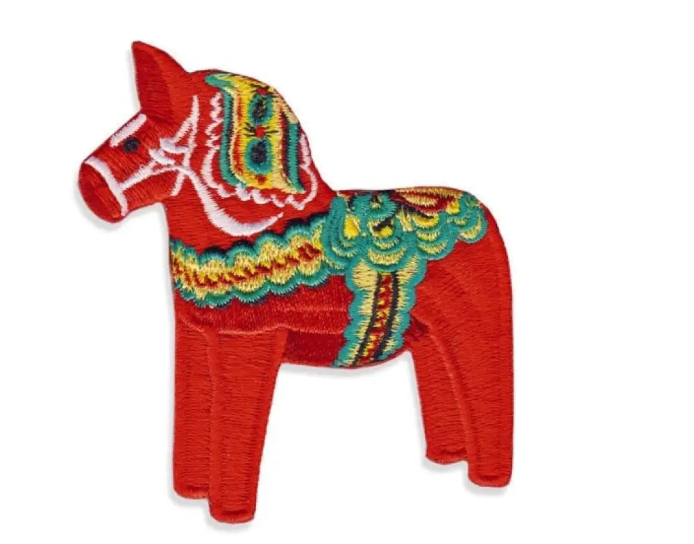 Broderad Dalahäst stryklapp - Stryklapp