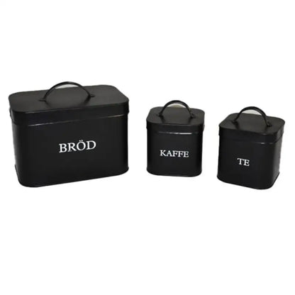 Burk BRÖD svart 20x25x16 cm - Brödburk