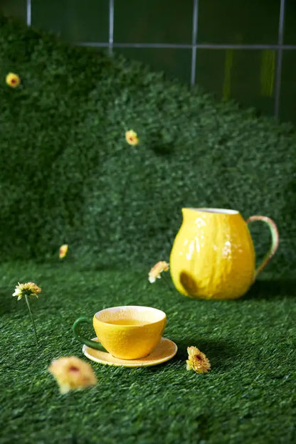 Byon Lemon Cup and plate - Kaffekopp