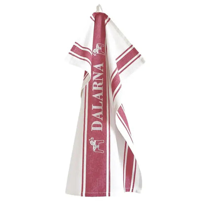 CT Dalarna kökshandduk häst röd/vit - Kökshandduk