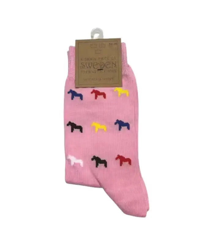 Dalahäst strumpor rosa 36-40 - Kläder