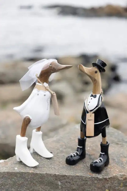 DD Anka brudpar bambu 25cm - Dekoration