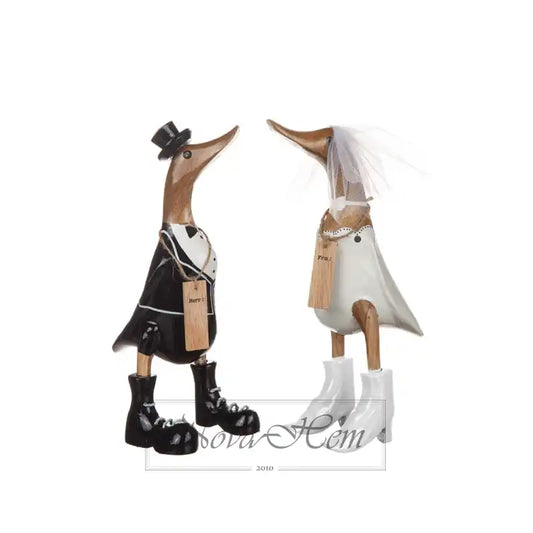 DD Anka brudpar bambu 25cm - Dekoration