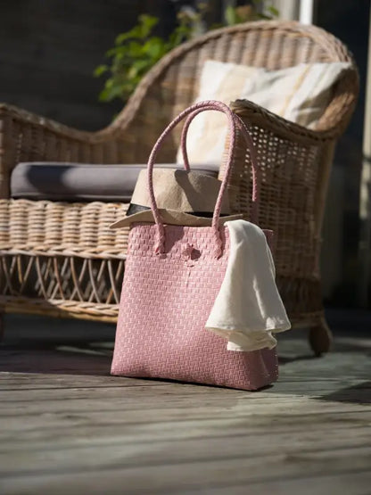 DD Flätad väska lila stor - VÄska