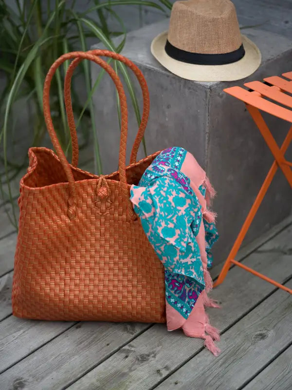 DD Flätad väska orange liten - Väska