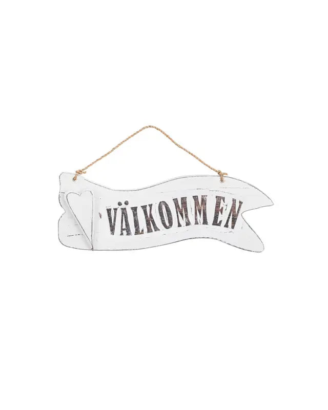 DD Häng skylt ’ Välkommen’ med hjärta 40 cm - Skylt