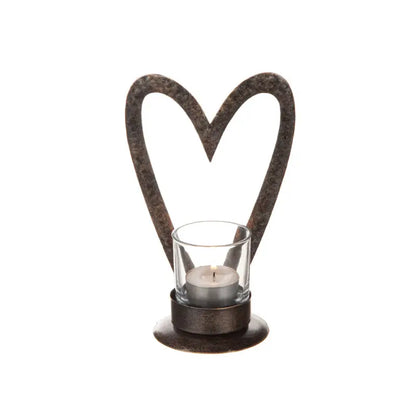 DD Ljushållare hjärta hamrad - Ljuslykta