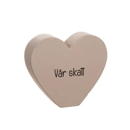 DD Stående Hjärta med text - Present