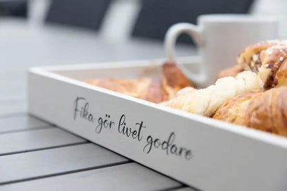 DD Träbricka ’Fika gör livet godare’ - Bricka