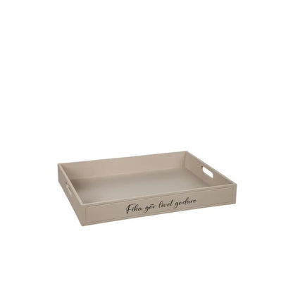 DD Träbricka ’Fika gör livet godare’ - Bricka