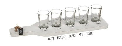 DD Träbricka snaps vit helan går - Present