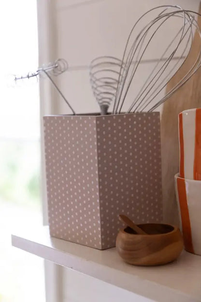 DD Trälåda prickar rosa 10x15 cm - trälåda