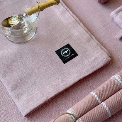 Duk Elin 90x90 cm ljusrosa/vit - Textil