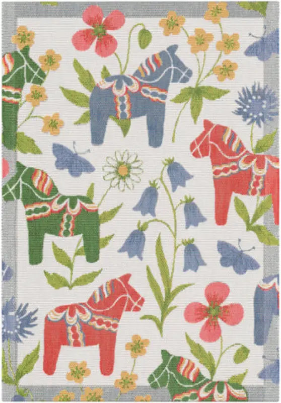 Ekelund Blomsterhäst kökshandduk 35x50 - Kökshandduk
