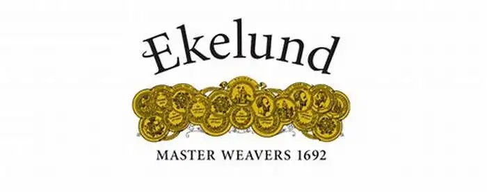 Ekelund mästarvävare 1692 logo med guld- och svart design.