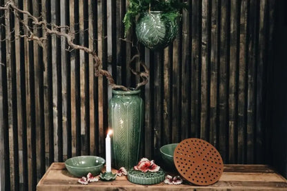 Eklaholm Art Nouveau 42x17 cm grön Vas