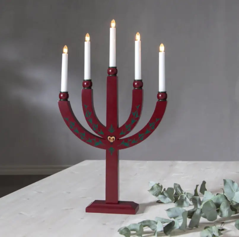 Elias Tradition röd julstake - Adventsljusstake