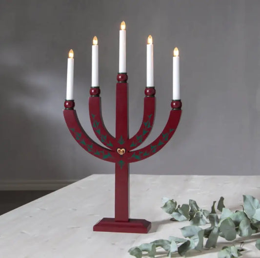 Elias Tradition röd julstake - Adventsljusstake