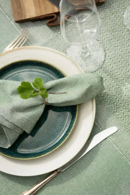 Elin servett/duk 2-pack grön - Tygservetter