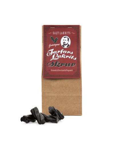 Farfars Salt Lakrits skruvar 150 gram - Lakrits