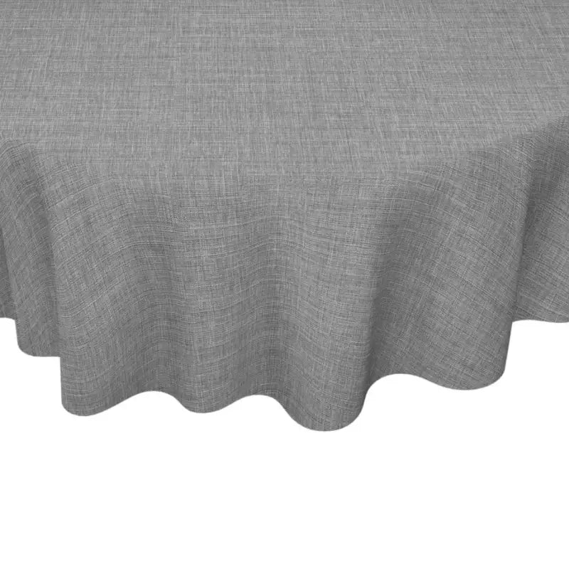 Fia Vaxduk rund linnelook 140cm mörkgrå - Duk