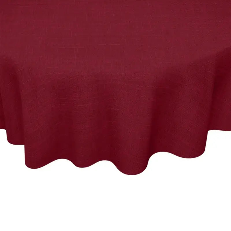 Fia Vaxduk rund linnelook 140cm röd - Duk