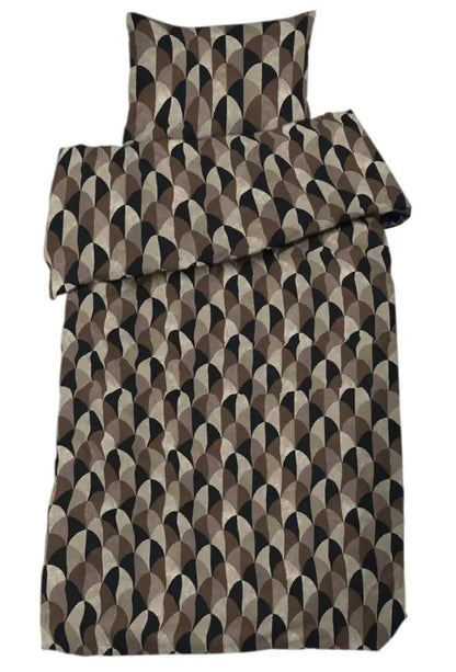 Forth Percale Bäddset 2-dels svart/brun - Textil