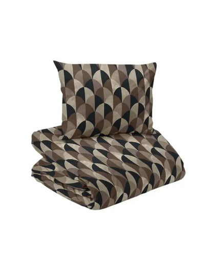 Forth Percale Bäddset 2-dels svart/brun - Textil