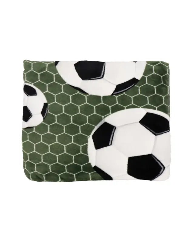 Fotboll pläd grön 130x150 cm - Pläd