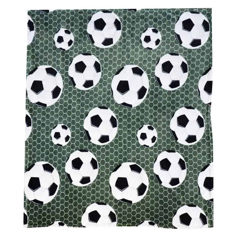 Fotboll pläd grön 130x150 cm - Pläd