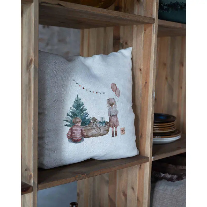 Frans & Lova Kuddfodral 45x45 cm natur - Kuddfodral