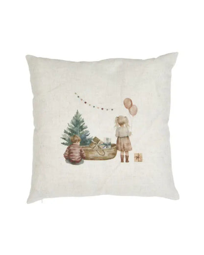 Frans & Lova Kuddfodral 45x45 cm natur - Kuddfodral