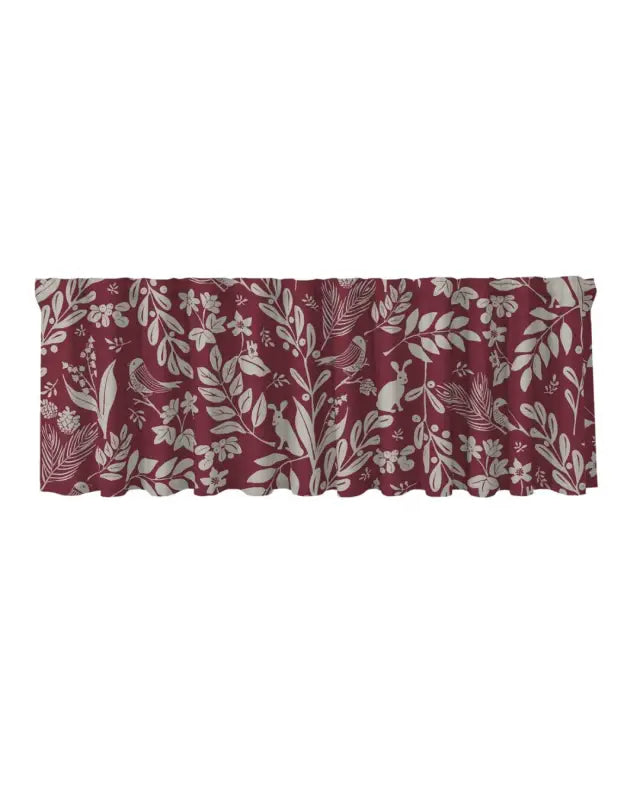 Gardinkappa Forest multiband pelmet röd / linne 50 x 250 cm - Gardinkappa