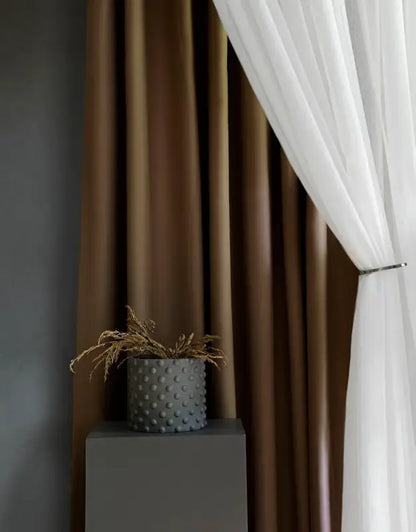 Gardinomtag i stål 2-pack antikmässing - Gardinomtag