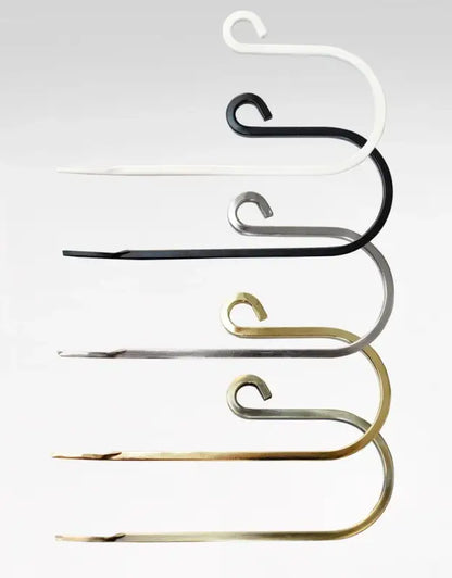 Gardinomtag i stål 2-pack antikmässing - Gardinomtag