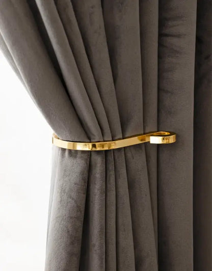 Gardinomtag i stål 2-pack antikmässing - Gardinomtag