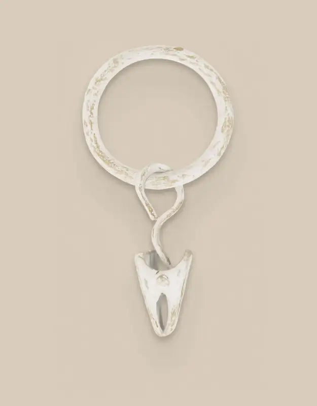 Gardinring med nypa 10st vitguld