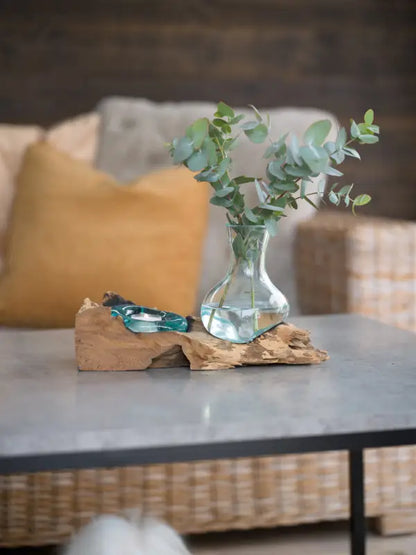 Gaslykta/vas på trädrot 35 cm - Glas