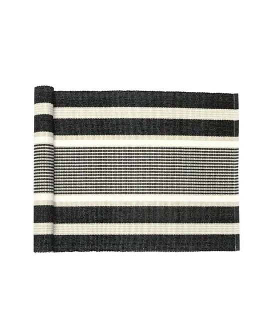 Greta Löpare 33x120 cm svart/linne/beige - Bordslöpare