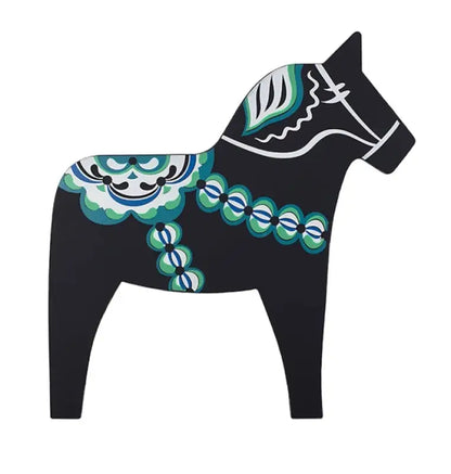 Grytunderlägg dalahäst Svart - Grytunderlägg