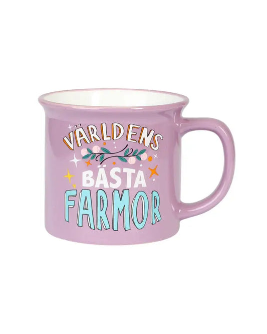 Happy mugg Världens bästa Farmor Mugg