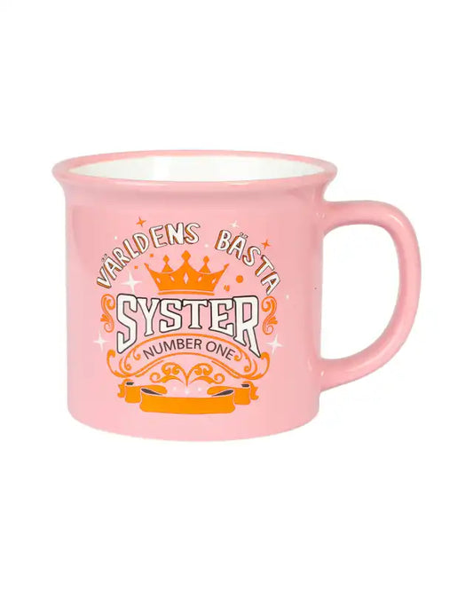 Happy mugg Världens bästa Syster - Present